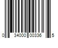 Barcode Image for UPC code 034000003365