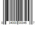 Barcode Image for UPC code 034000003457