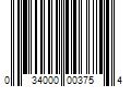 Barcode Image for UPC code 034000003754