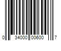 Barcode Image for UPC code 034000006007