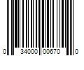 Barcode Image for UPC code 034000006700