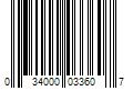 Barcode Image for UPC code 034000033607