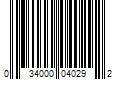 Barcode Image for UPC code 034000040292