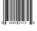 Barcode Image for UPC code 034000210725