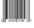 Barcode Image for UPC code 034000214587