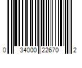 Barcode Image for UPC code 034000226702