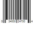 Barcode Image for UPC code 034000247004