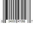 Barcode Image for UPC code 034000470587