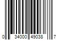 Barcode Image for UPC code 034000490387