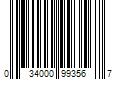 Barcode Image for UPC code 034000993567