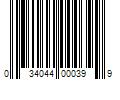 Barcode Image for UPC code 034044000399