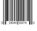 Barcode Image for UPC code 034044000740