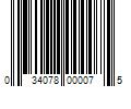 Barcode Image for UPC code 034078000075