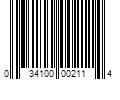 Barcode Image for UPC code 034100002114