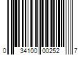 Barcode Image for UPC code 034100002527