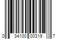 Barcode Image for UPC code 034100003197