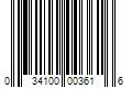 Barcode Image for UPC code 034100003616