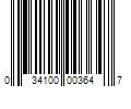 Barcode Image for UPC code 034100003647