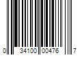 Barcode Image for UPC code 034100004767