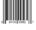 Barcode Image for UPC code 034100005627