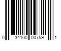 Barcode Image for UPC code 034100007591