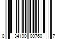 Barcode Image for UPC code 034100007607