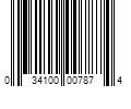 Barcode Image for UPC code 034100007874. Product Name: 