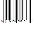 Barcode Image for UPC code 034100008161