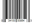 Barcode Image for UPC code 034100008543