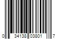 Barcode Image for UPC code 034138038017