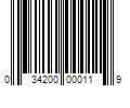 Barcode Image for UPC code 034200000119