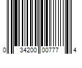 Barcode Image for UPC code 034200007774