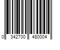 Barcode Image for UPC code 03427004800042