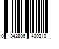 Barcode Image for UPC code 0342806400210