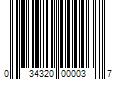 Barcode Image for UPC code 034320000037