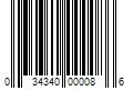 Barcode Image for UPC code 034340000086