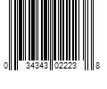 Barcode Image for UPC code 034343022238