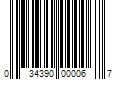 Barcode Image for UPC code 034390000067