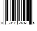 Barcode Image for UPC code 034411260425