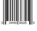 Barcode Image for UPC code 034449363259