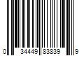 Barcode Image for UPC code 034449838399