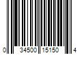 Barcode Image for UPC code 034500151504