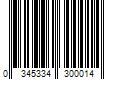 Barcode Image for UPC code 0345334300014