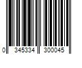 Barcode Image for UPC code 0345334300045