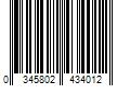 Barcode Image for UPC code 0345802434012