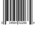 Barcode Image for UPC code 034584022684