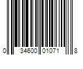 Barcode Image for UPC code 034600010718