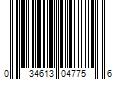 Barcode Image for UPC code 034613047756