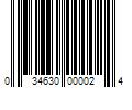 Barcode Image for UPC code 034630000024