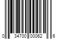 Barcode Image for UPC code 034700000626